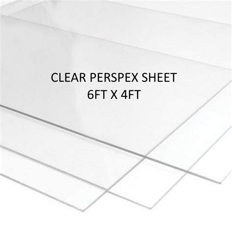 Clear Perspex 6ft X 4ft Sheets 4mm Thickness Dermot Kehoe Supply And Diy Homevalue
