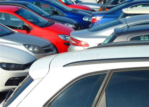 Crowded Car Park Stock Image Image Of Color Compact 27872907