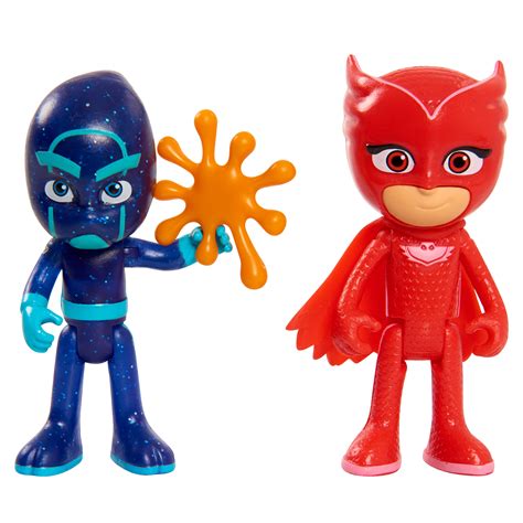 Pj Masks Hero Vs Villian 2 Pk 3 Inch Figure Set Owlette And Night Ninja