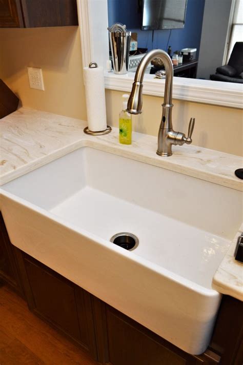 Nantucket sinks fireclay farmhouse kitchen sink in bluff gray. Bailey's Cabinets, Nantucket Fireclay Apron Sink-B, Model ...