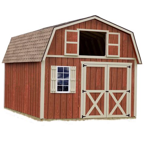 Looking to add a little shade to your backyard? Best Barns Millcreek 12 ft. x 16 ft. Wood Storage Shed Kit ...