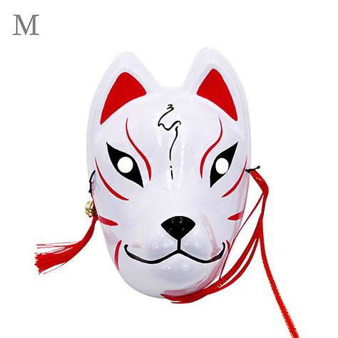Anime Demon Slayer Fox Masks Japanese Cat Mask Half Face Masquerade Festival Kabuki Kitsune