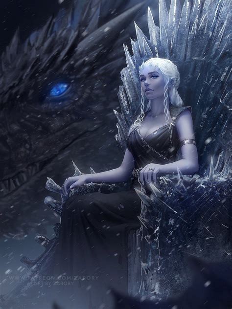 mother of dragons daenerys targaryen game of 15 apr 2019 ｜random anime arts [rarts