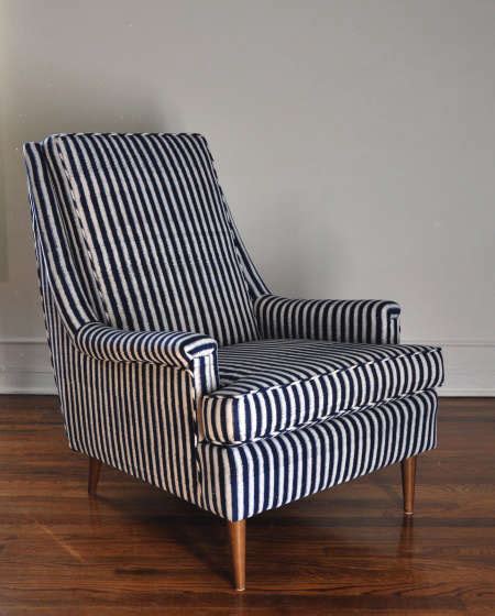 Browse modern and traditional styles online today. Mid-Century Chair Upholstered in Ikat Stripe