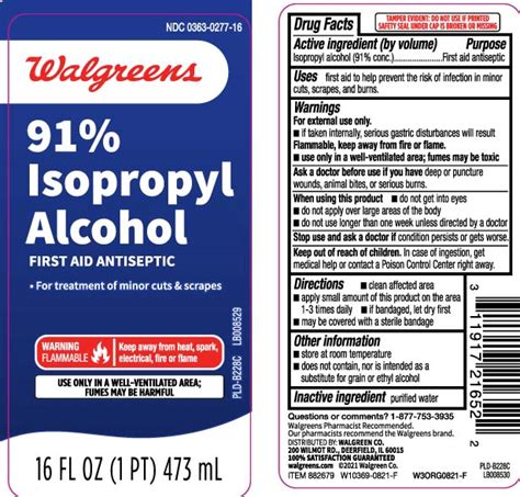 Isopropyl Alcohol 91 Percent Information Side Effects Warnings And