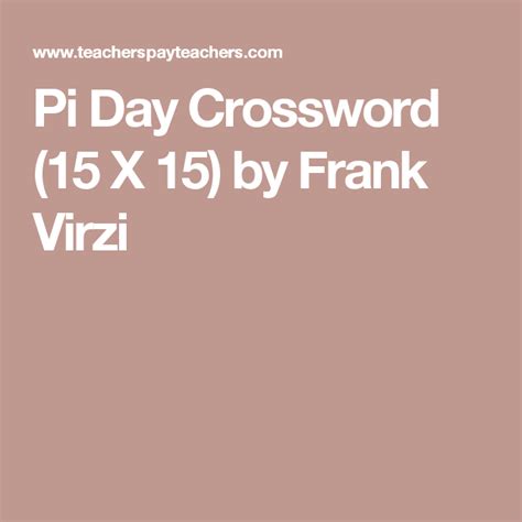 In honor of pi day, brainfreeze puzzles (we turn coffee into puzzles) created a pi day sudoku on a 12×12 grid. Pi Day Crossword (15 X 15) | Pi day, Happy pi day, Day