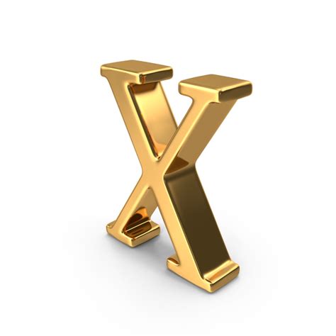 Gold Capital Letter X Png Images And Psds For Download Pixelsquid