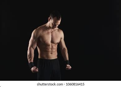 Strong Athletic Man Bodybuilder Naked Torso Stock Photo Shutterstock