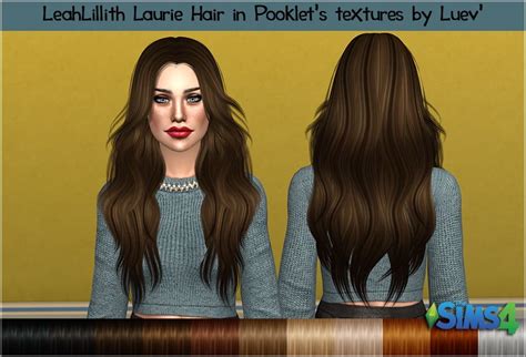 Mertiuza Leahlillith`s Laurie Hair Retextured Sims 4 Hairs The