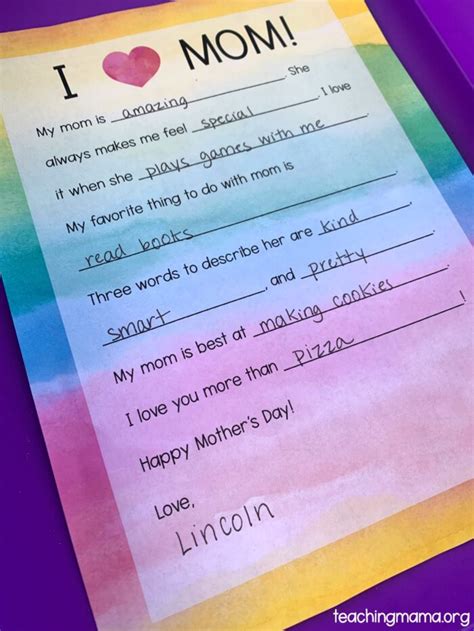 Mothers Day Letter Free Printable Teaching Mama