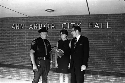 Ann Arbor Police Chief Gainsley And Mayor Robert J Harris City Hall
