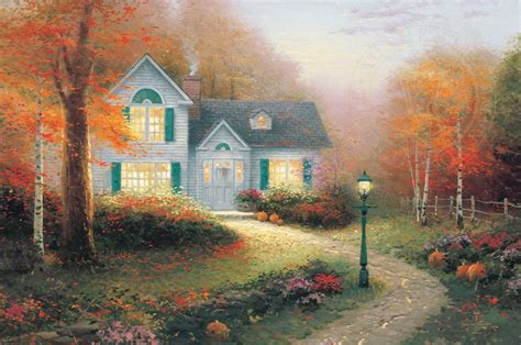 Blessings Of Autumn The By Thomas Kinkade Village Gallery