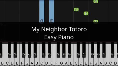 My Neighbor Totoro Joe Hisaishi Easy Piano Tutorial Acordes Chordify