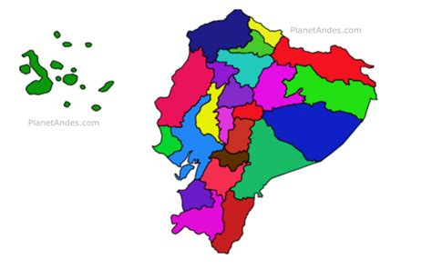 Provinces Of Ecuador Map Location Capitals Planetandes