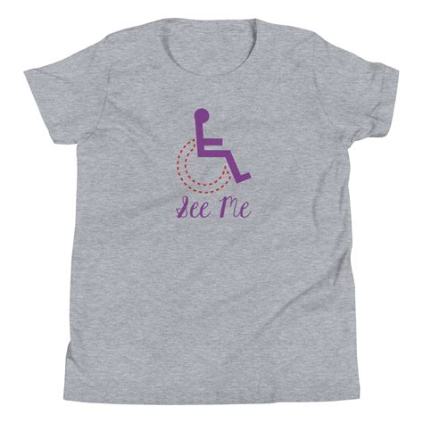 See Me Not My Disability Youth Light Color Shirts Fancy Font