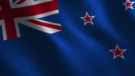 New Zealand Flag Waving Abstract Background Loop Animation Motion