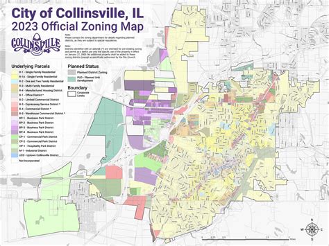 2022 Official Zoning Map Of The City Of Collinsville Collinsville Il