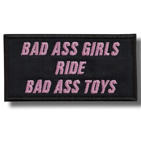 Bad Ass Girls Ride Embroidered Patch 10x5 Cm Patch