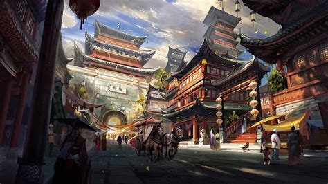 Chinese Architecture Artwork Asian Hd Wallpapers