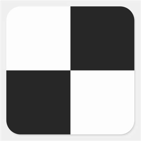Black And White Rectangles Square Sticker Zazzle