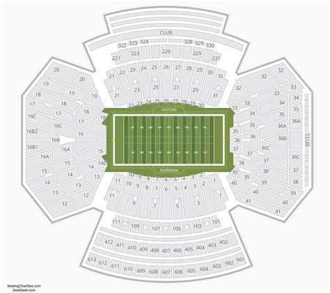 Husker Stadium Seating Map