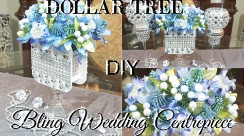 DIY DOLLAR TREE WEDDING OR BRIDAL SHOWER BLING CENTERPIECE PETALISBLESS
