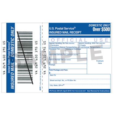 Consumers and businesses can purchase insurance to cover the cost of their package up to $5,000 for standard mail in the event of. Insured Mail Receipt Over $500 | USPS.com
