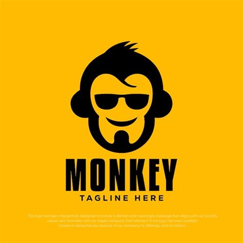 Premium Vector Monkey Logo Monkey Head Logo Vector Logo Templete