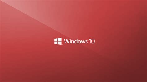 Windows 10 Minimalism Logo Red Wallpaper Brands And Logos