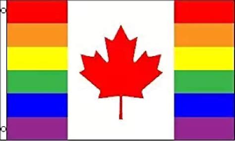 Rainbow Gay Pride Canada Canadian 5x3 Flag Uk Kitchen And Home