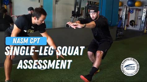 Nasm Single Leg Squat Assessment How To Perform Youtube