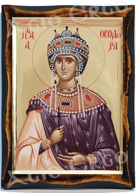 Saint Theodora Byzantine Empress Theodora Wife Of Justinian I Greek