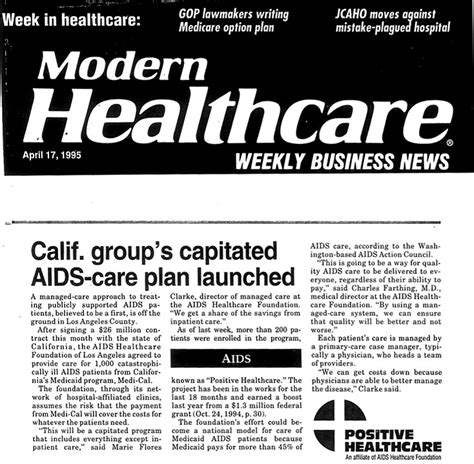 Ahf Establishes Nations First Capitated Managed Care Program Aids