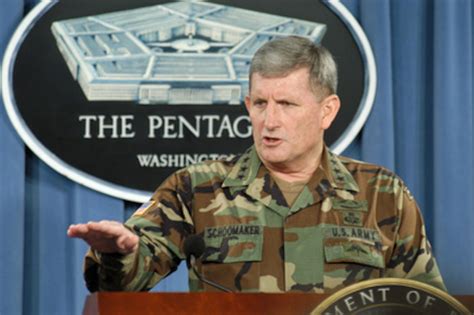 Gen Peter Schoomaker Holds A Pentagon Press Briefing To Talk To Reporters
