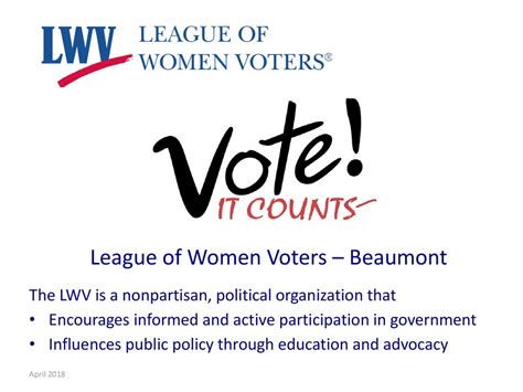 League Of Women Voters Beaumont Ppt Download