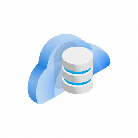 Cloud Data Database Funnel Internet Isometric Storage Icon