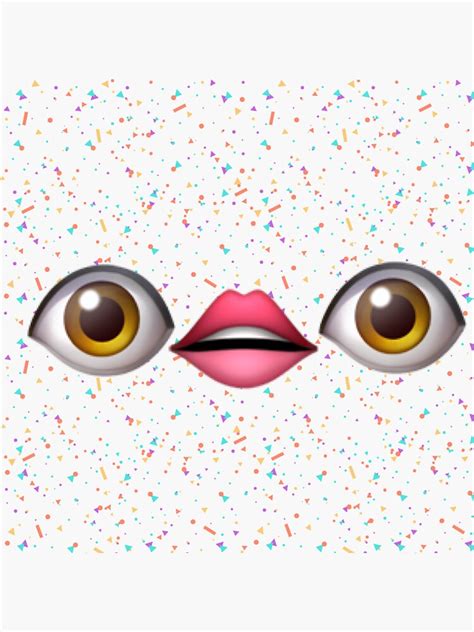Eye Mouth Eye Emoji Sticker For Sale By Teefuns Redbubble