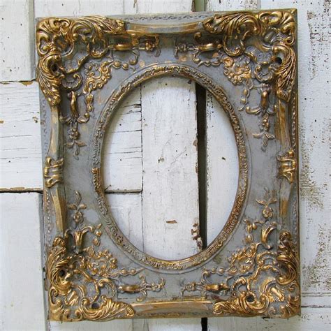Large Ornate Picture Frame Wood W Gesso Antique French Etsy