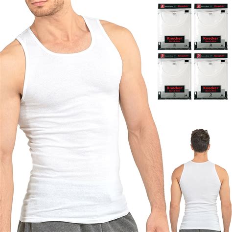 AllTopBargains 12 Lot Men Slim Muscle Tank Top T Shirt Ribbed
