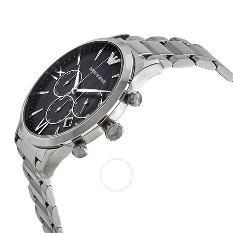 Emporio Armani Giovanni Chronograph Quartz Black Dial Mens Watch