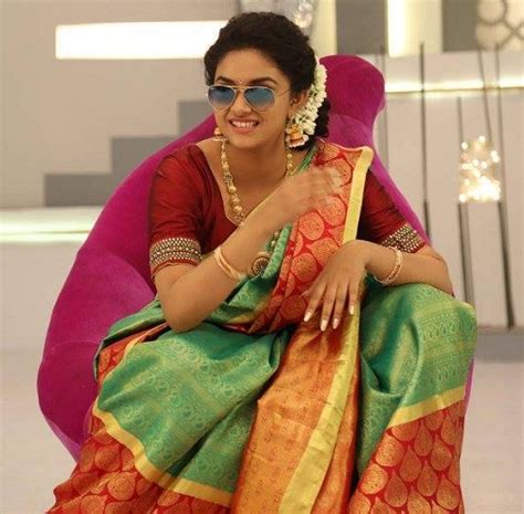 Keerthi Suresh In Saree Unseen And Glamorous Pics