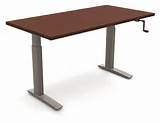 Pictures of Manual Crank Height Adjustable Desk