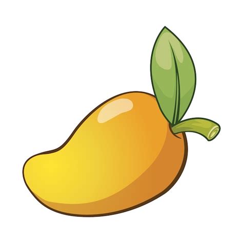 Mango Cartoon Icoon Premium Vector