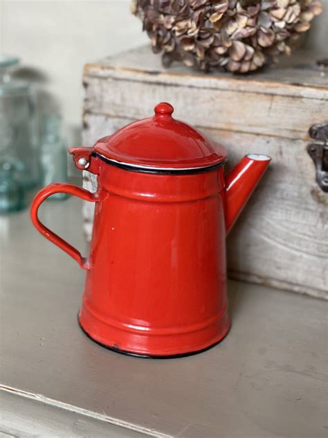 Vintage Enamel Coffee Pot Angela Jayne