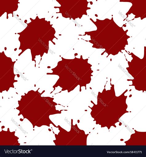 Realistic Blood Splatters Pattern Royalty Free Vector Image