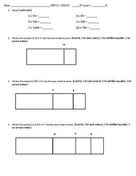 When setting out your multiplication as an area model, draw a grid and have a go at this interactive game and see if you can answer the questions using an area model to solve multiplication problems. Area Model Multiplication by Danielle Costa | Teachers Pay Teachers