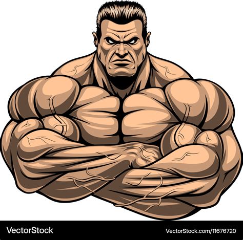 Bodybuilder Strict Coach Royalty Free Vector Image