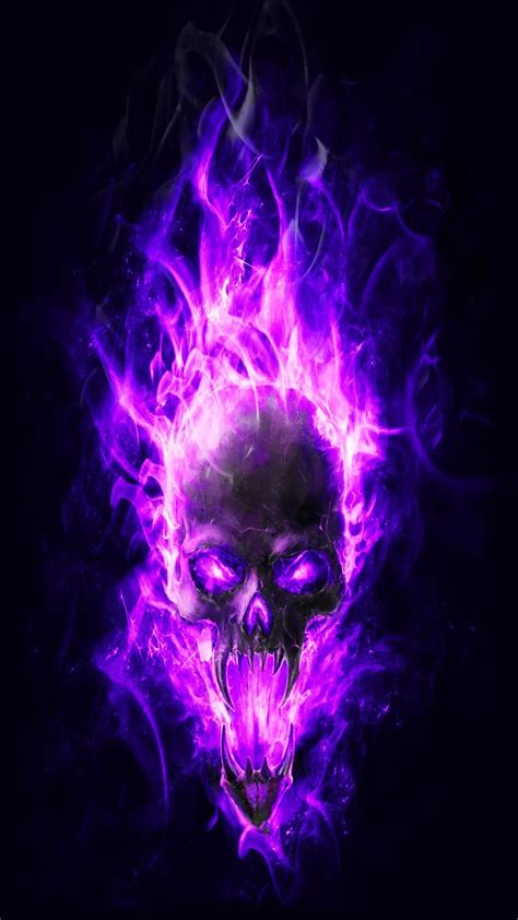 63 Flaming Skull Wallpapers On Wallpaperplay