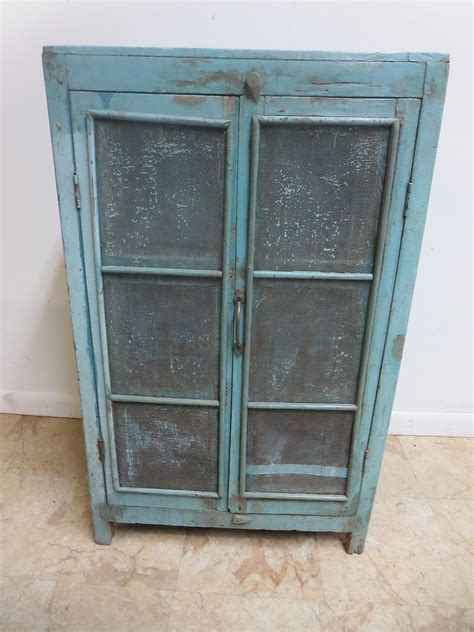 Made with a lot of expertise and attention to details. Antique Primitive Indian Reclaimed Wood pie safe cupboard ...