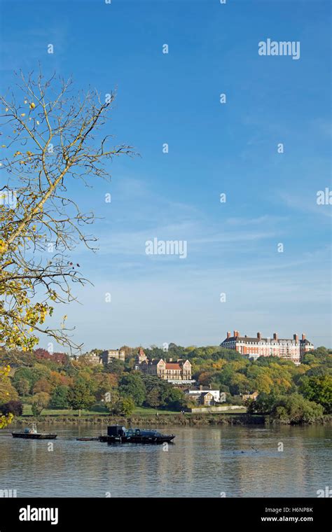 View Across The River Thames From Twickenham To Petersham Meadows